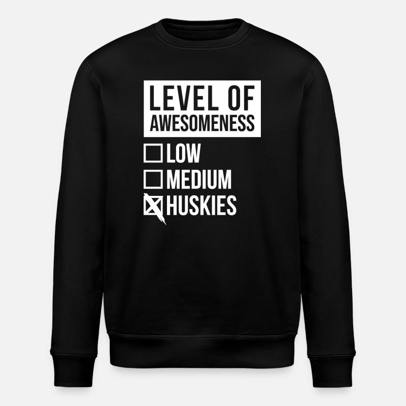 Schlittenhund - Stanley/Stella Unisex Bio-Sweatshirt ROLLER - Schwarz