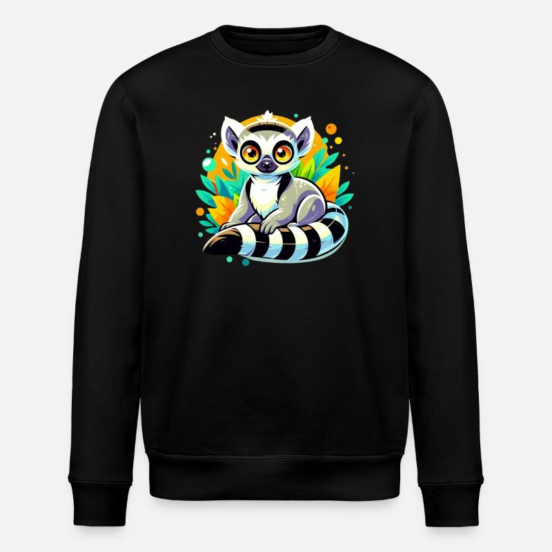 Lemur - Stanley/Stella ROLLER Unisex Organic Sweatshirt - black