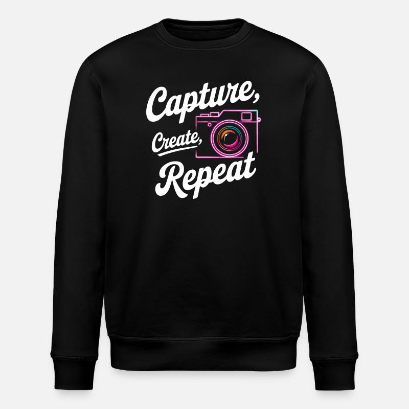 Capture Create Repeat - Stanley/Stella ROLLER Unisex Organic Sweatshirt - black