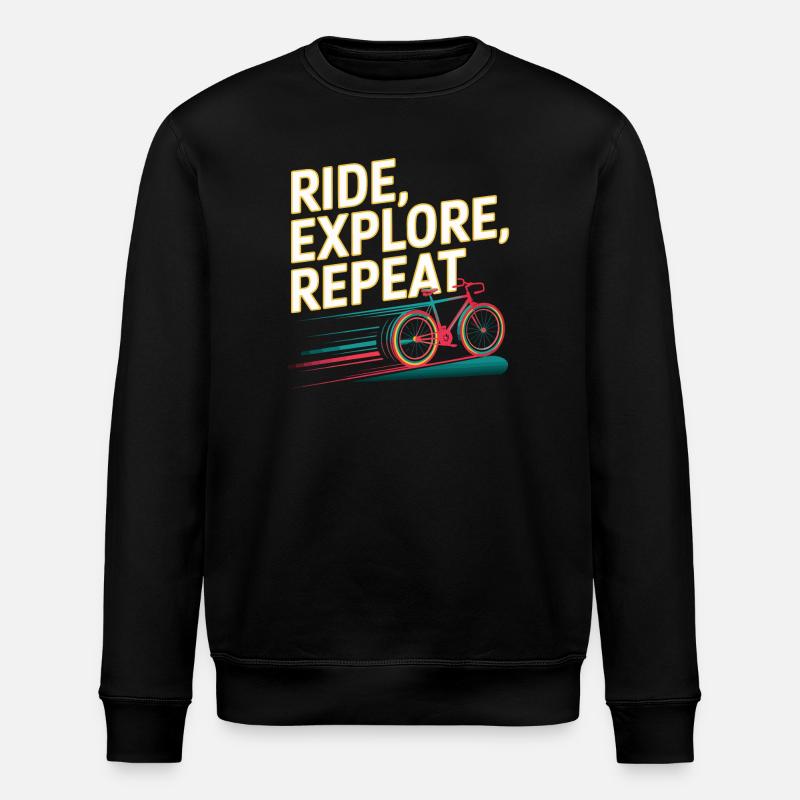 Ride Explore Repeat - Sweat bio ROLLER Stanley/Stella Unisexe - noir