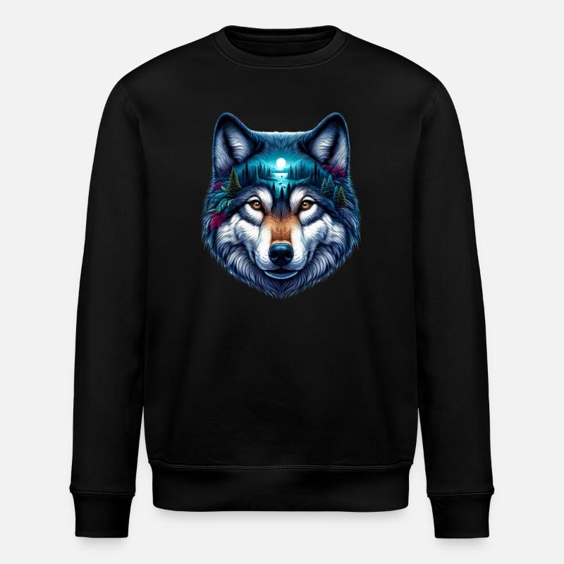 Loup - Sweat bio ROLLER Stanley/Stella Unisexe - noir