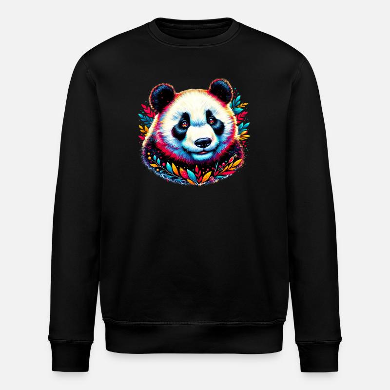 Panda - Stanley/Stella økologisk unisex-sweatshirt ROLLER - sort