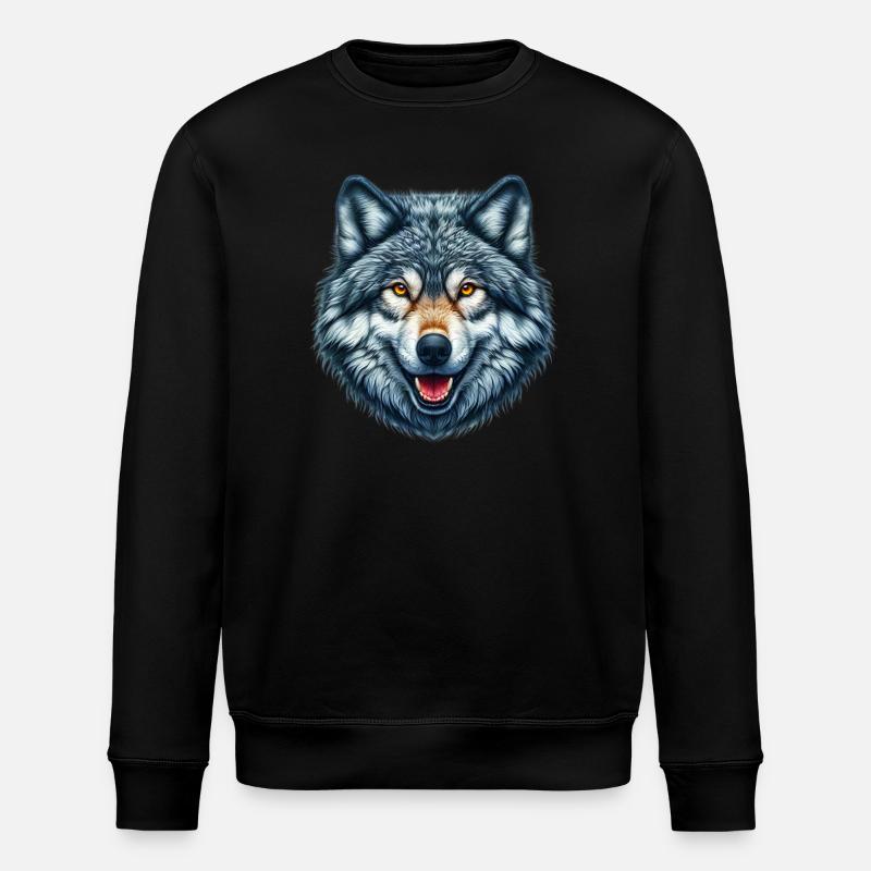 Wolf - Stanley/Stella Unisex Bio-Sweatshirt ROLLER - Schwarz