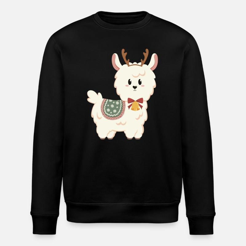 Alpaga blanc pour Noël - Sweat bio ROLLER Stanley/Stella Unisexe - noir