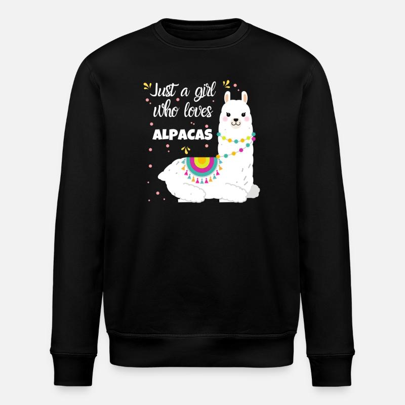 Alpaka Liebe - Stanley/Stella Unisex Bio-Sweatshirt ROLLER - Schwarz