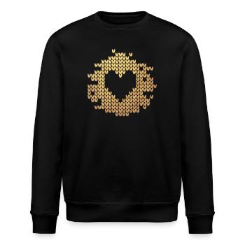 Coeur Doré Tricots Cabane Magique Luxe Amour Amour - Sweat bio ROLLER Stanley/Stella Unisexe - noir - Devant - Nik (191cm)