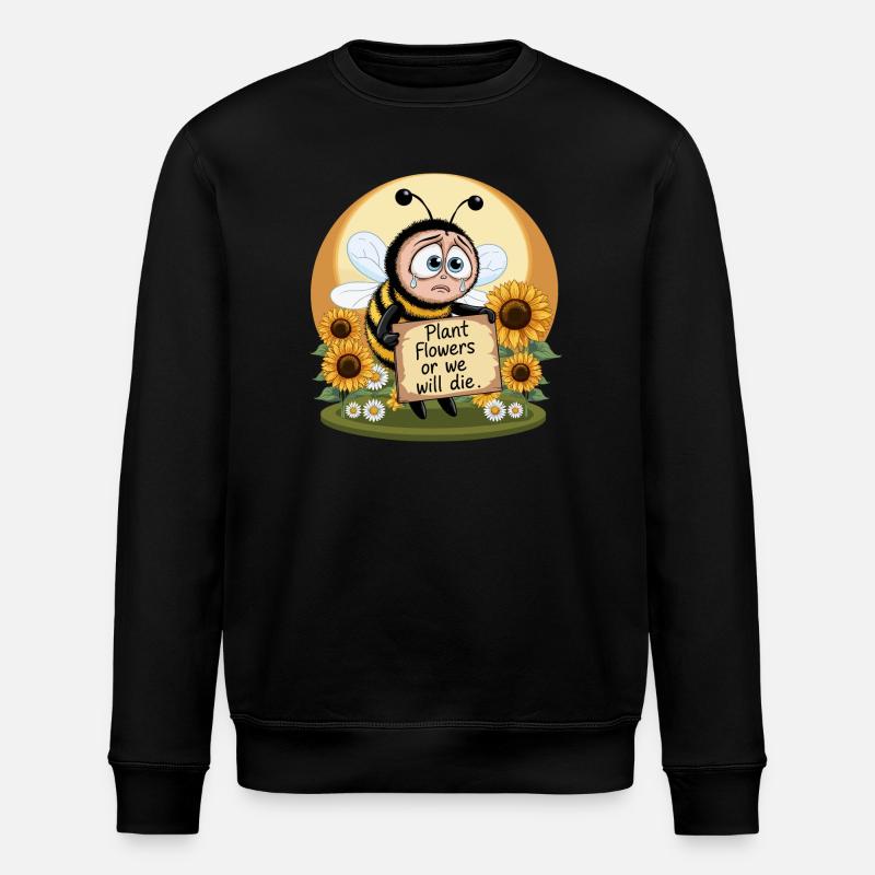 Bienen Retten - Stanley/Stella Unisex Bio-Sweatshirt ROLLER - Schwarz