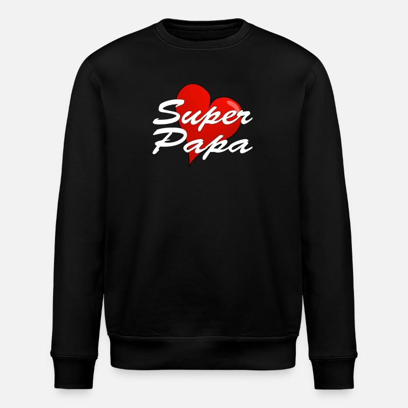 SUPER PAPA - Stanley/Stella Unisex Bio-Sweatshirt ROLLER - Schwarz