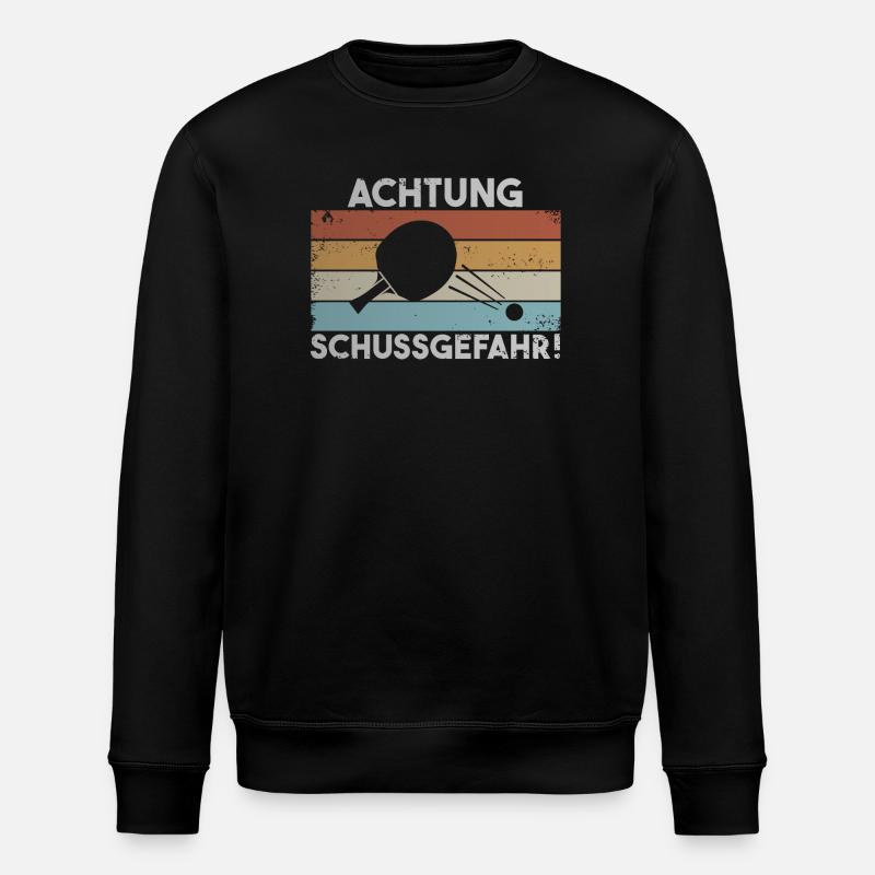 Lustiges Tischtennis Geschenk - Stanley/Stella Unisex Bio-Sweatshirt ROLLER - Schwarz