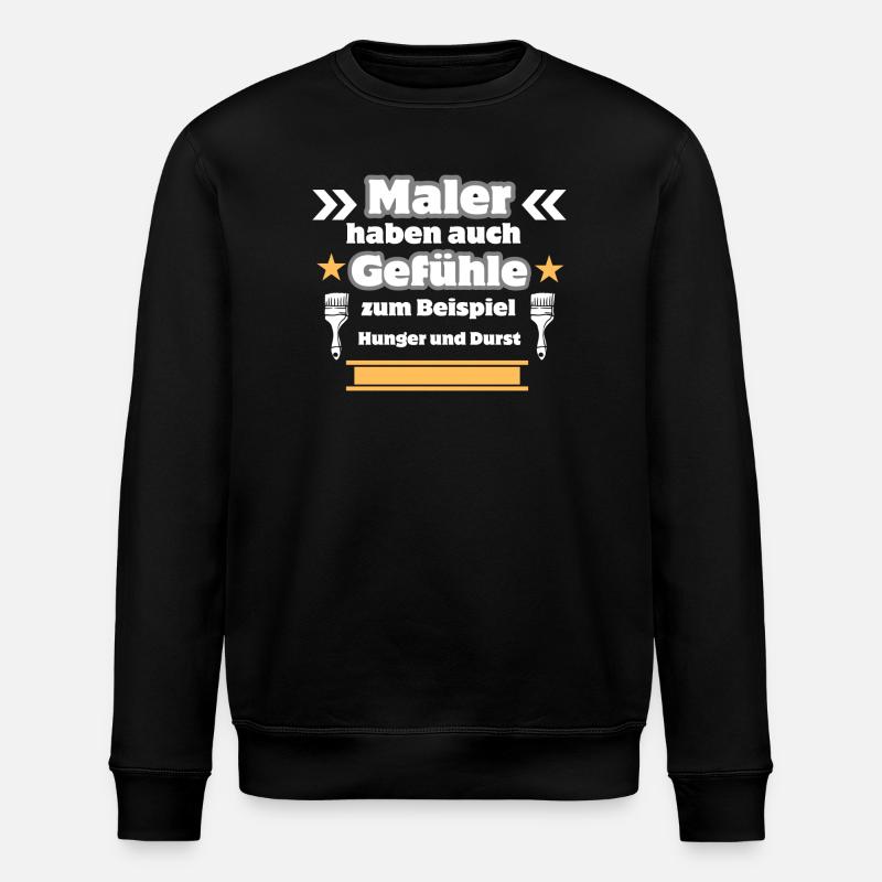Maler Gefühle - Stanley/Stella Unisex Bio-Sweatshirt ROLLER - Schwarz