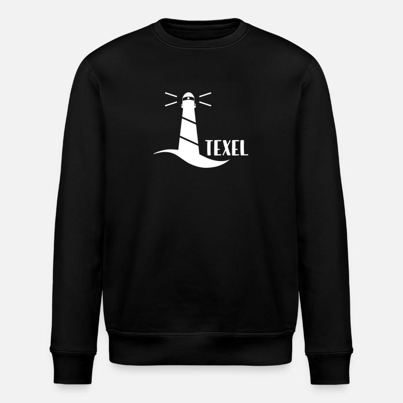 Leuchtturm Texel (weiß) - Stanley/Stella Unisex Bio-Sweatshirt ROLLER - Schwarz