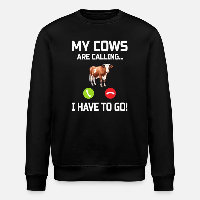 Cow Cows - Stanley/Stella ROLLER Unisex Organic Sweatshirt - black