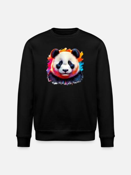 Panda - Stanley/Stella Unisex Bio-Sweatshirt ROLLER - Schwarz