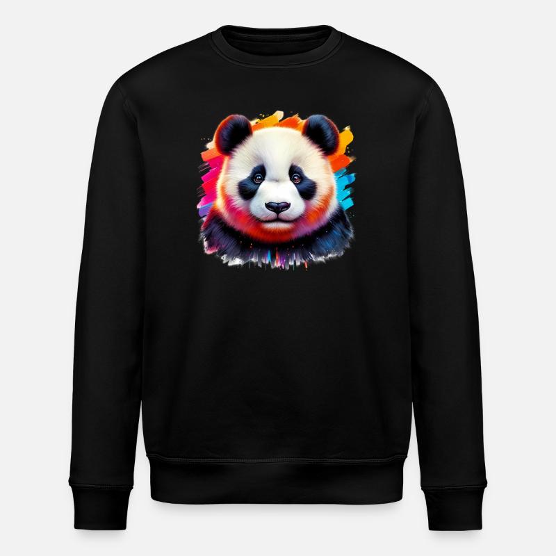 Panda - Stanley/Stella Unisex Bio-Sweatshirt ROLLER - Schwarz