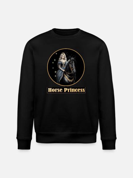 Princesse cheval avec des étoiles - Sweat bio ROLLER Stanley/Stella Unisexe - noir
