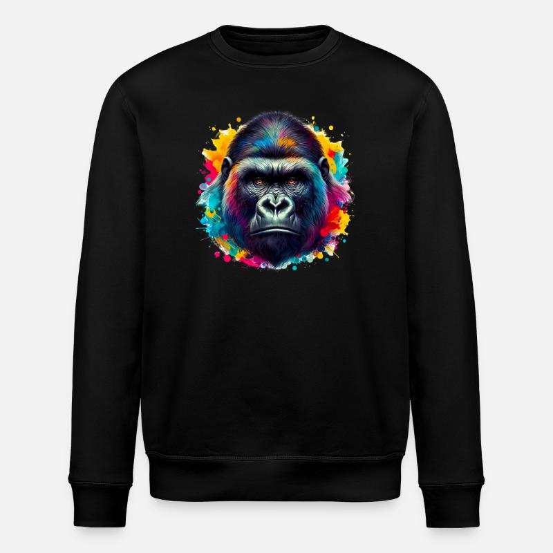 Gorilla - Stanley/Stella Unisex Bio-Sweatshirt ROLLER - Schwarz