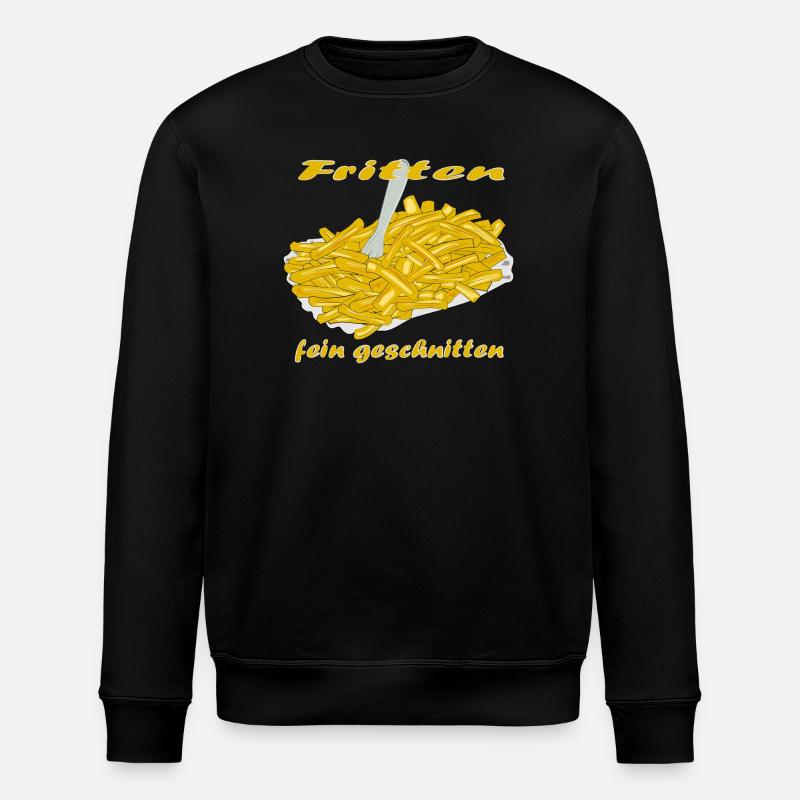 Pommes Frittes - Stanley/Stella Unisex Bio-Sweatshirt ROLLER - Schwarz