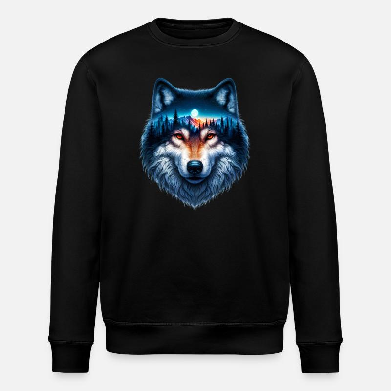Wolf - Stanley/Stella Unisex Bio-Sweatshirt ROLLER - Schwarz