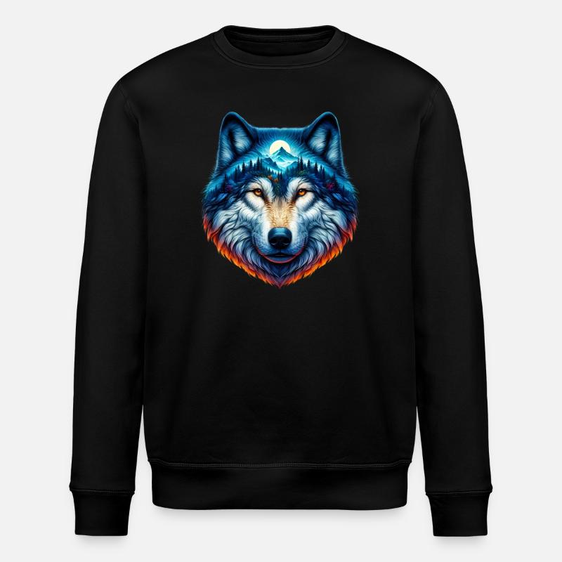 Wolf - Stanley/Stella ROLLER Unisex Organic Sweatshirt - black