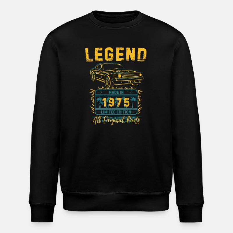 Legend made in 1975 - Stanley/Stella ROLLER Unisex Organic Sweatshirt - black