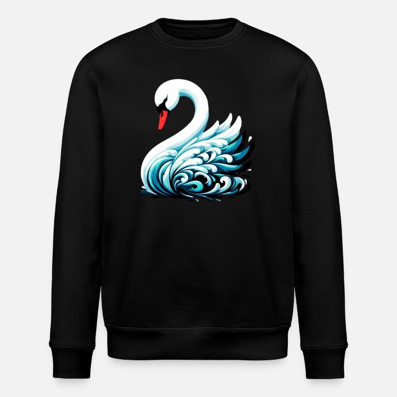 Cygne - Sweat bio ROLLER Stanley/Stella Unisexe - noir