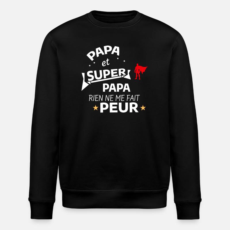 Super Papa et Hero Superpapa - Sweat bio ROLLER Stanley/Stella Unisexe - noir