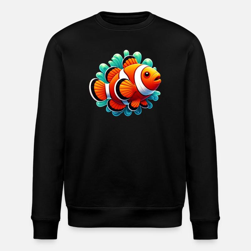 Poisson-clown - Sweat bio ROLLER Stanley/Stella Unisexe - noir