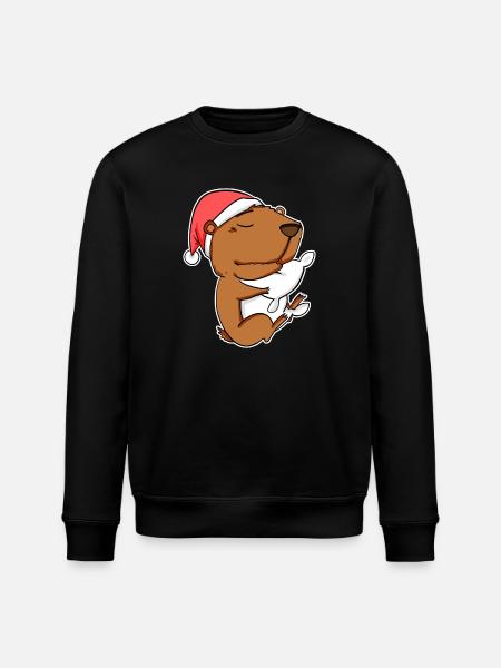 Capybara Capybara Gift - Stanley/Stella ROLLER Unisex Organic Sweatshirt - black