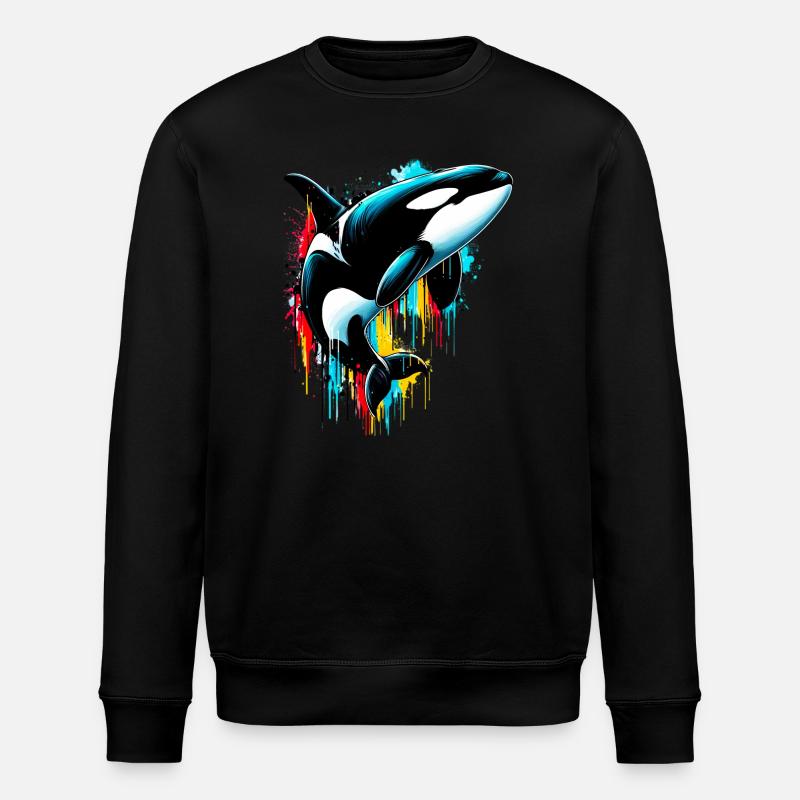 Schwertwal - Stanley/Stella Unisex Bio-Sweatshirt ROLLER - Schwarz