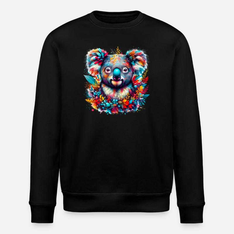 Koala - Stanley/Stella Unisex Bio-Sweatshirt ROLLER - Schwarz