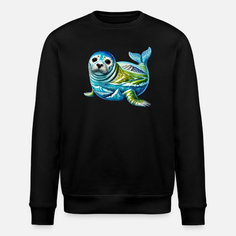 Seal - Stanley/Stella ROLLER Unisex Organic Sweatshirt - black