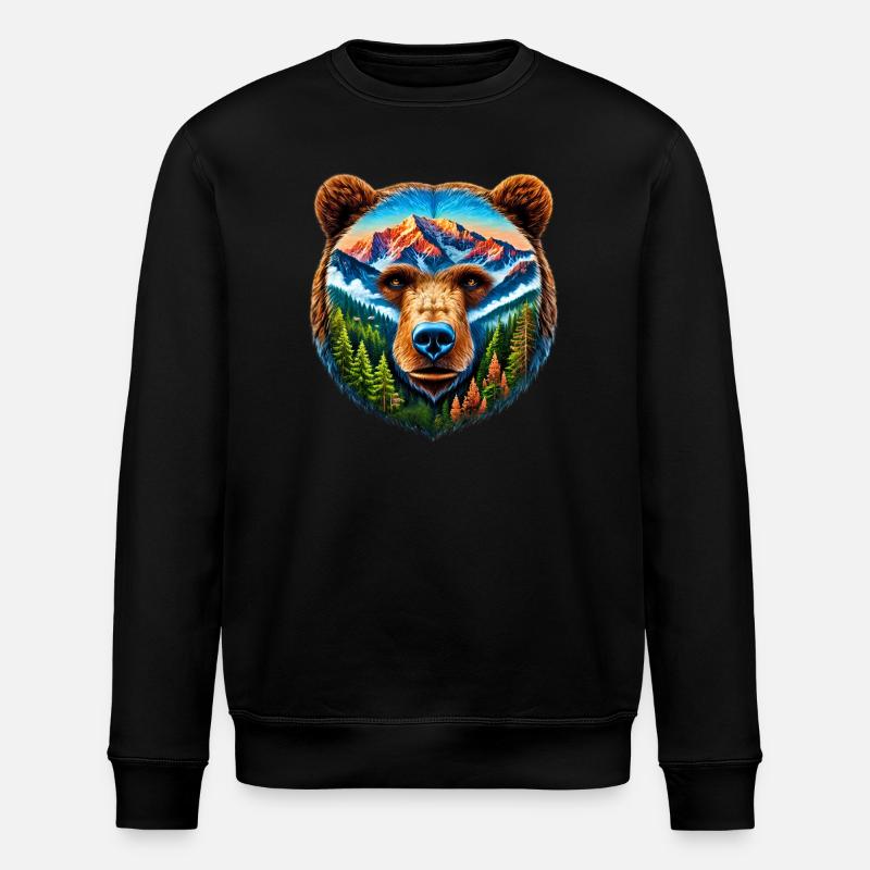 Bär - Stanley/Stella Unisex Bio-Sweatshirt ROLLER - Schwarz