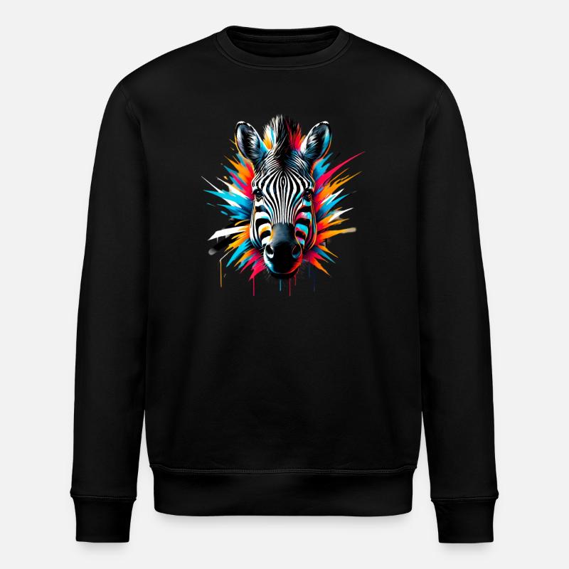 Zebra - Stanley/Stella ROLLER Unisex Organic Sweatshirt - black