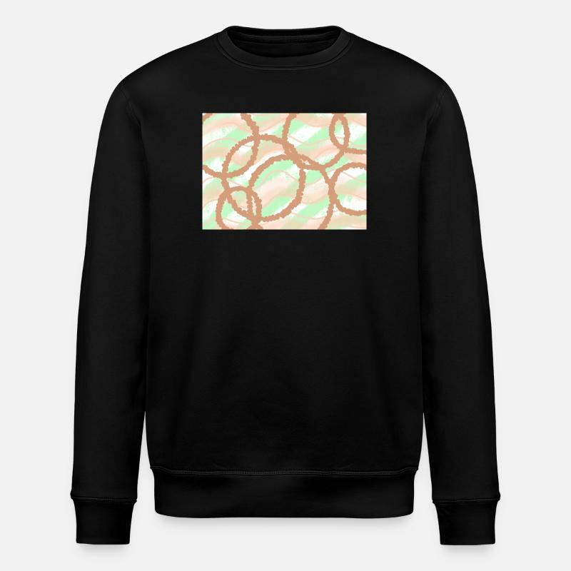 Brown Circles Background - Stanley/Stella ROLLER Unisex Organic Sweatshirt - black