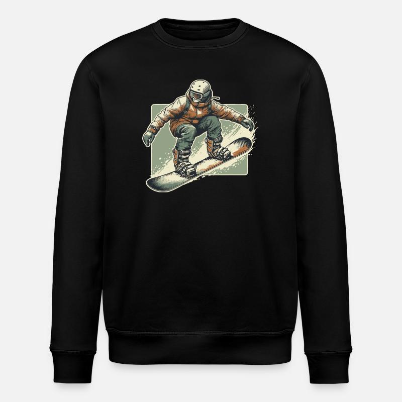 Snowboarder - Stanley/Stella Unisex Bio-Sweatshirt ROLLER - Schwarz