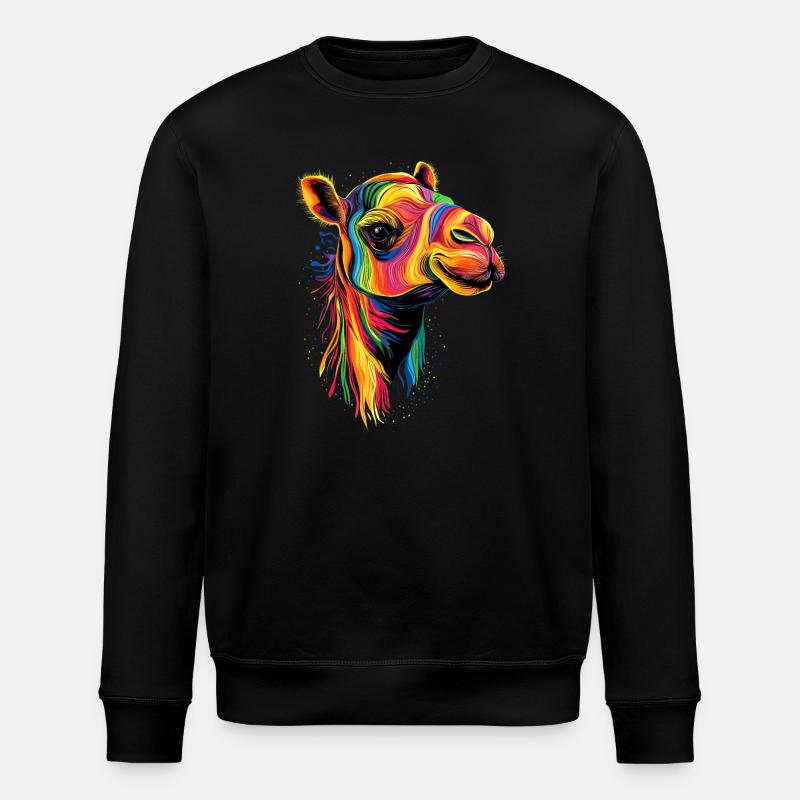 Kamel Dromedar Trampeltier Camel Geschenk Kamele - Stanley/Stella Unisex Bio-Sweatshirt ROLLER - Schwarz