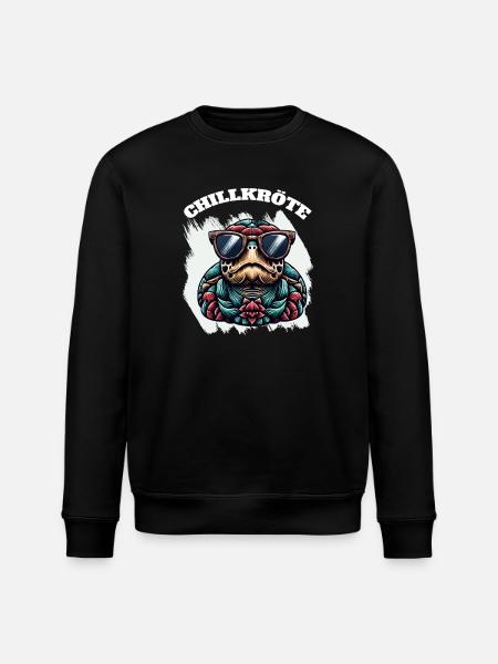 Collective turtle art with sunglasses - Stanley/Stella ROLLER Unisex Organic Sweatshirt - black