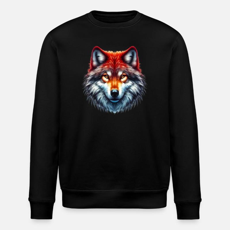 Wolf - Stanley/Stella ROLLER Unisex Organic Sweatshirt - black