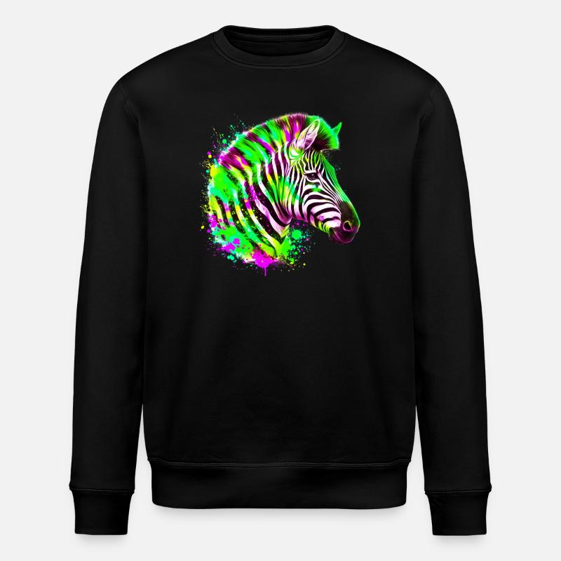 Zebra - Stanley/Stella ROLLER Unisex Organic Sweatshirt - black