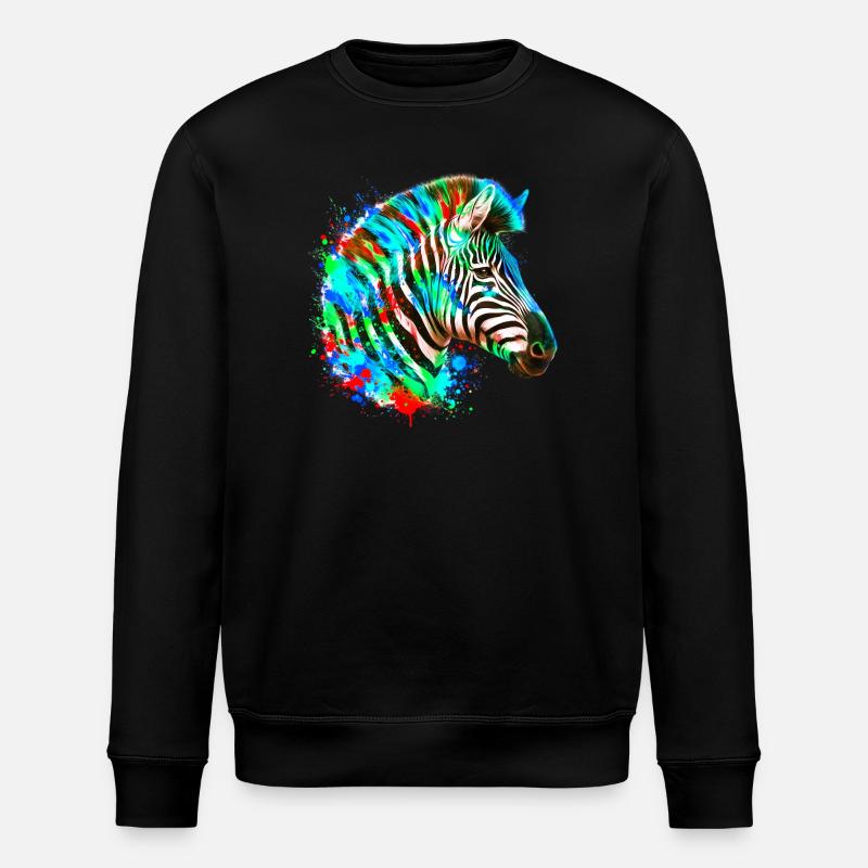 Zebra - Stanley/Stella ROLLER Unisex Organic Sweatshirt - black