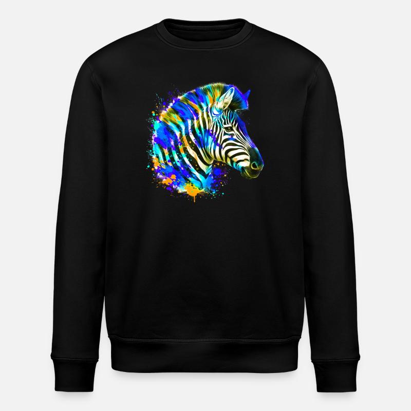 Zebra - Stanley/Stella ROLLER Unisex Organic Sweatshirt - black