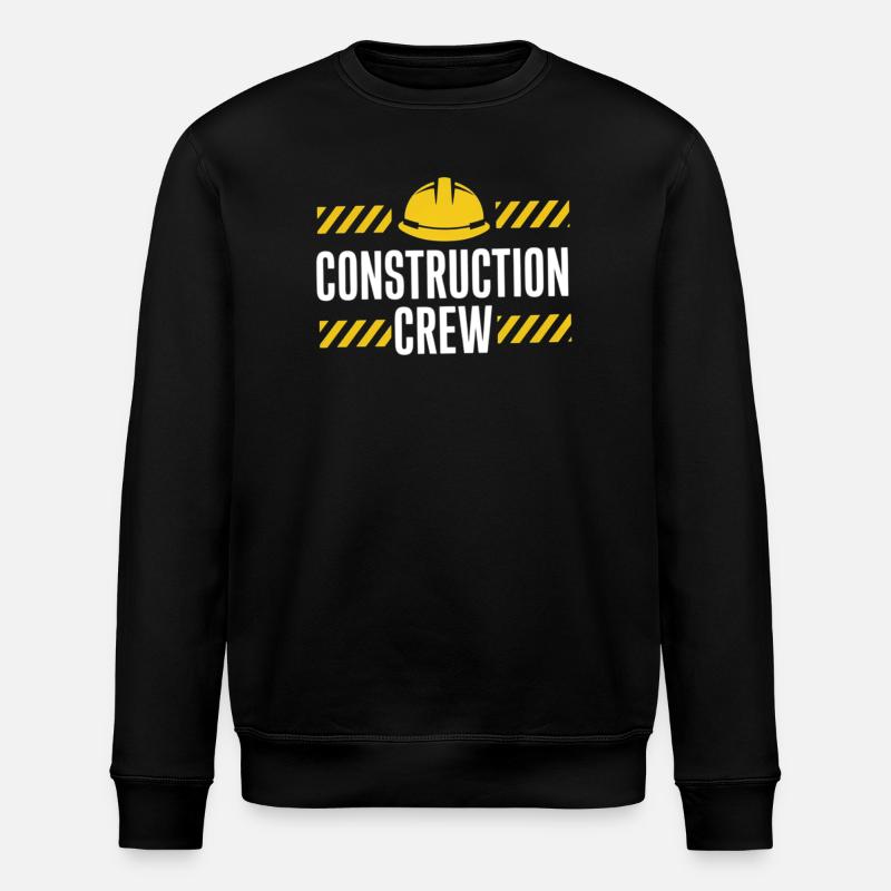 Construction Crew Safety Design - Stanley/Stella ROLLER Unisex Organic Sweatshirt - black