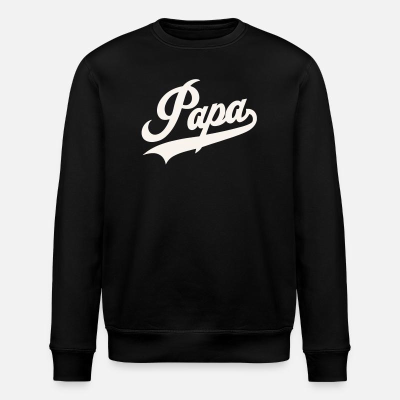 Classic Papa Script - Stanley/Stella ROLLER Unisex Organic Sweatshirt - black