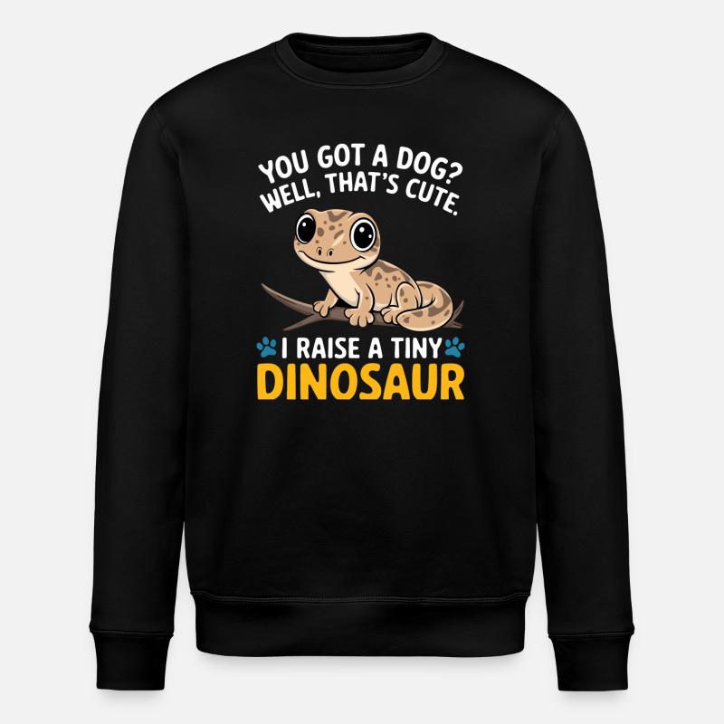 Funny Tiny Dinosaur Lizard - Stanley/Stella ROLLER Unisex Organic Sweatshirt - black