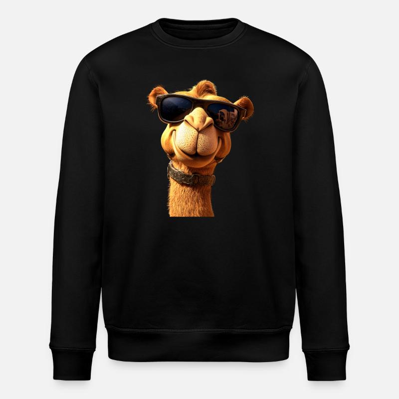 Kamel Dromedar Trampeltier Camel Geschenk Kamele - Stanley/Stella Unisex Bio-Sweatshirt ROLLER - Schwarz