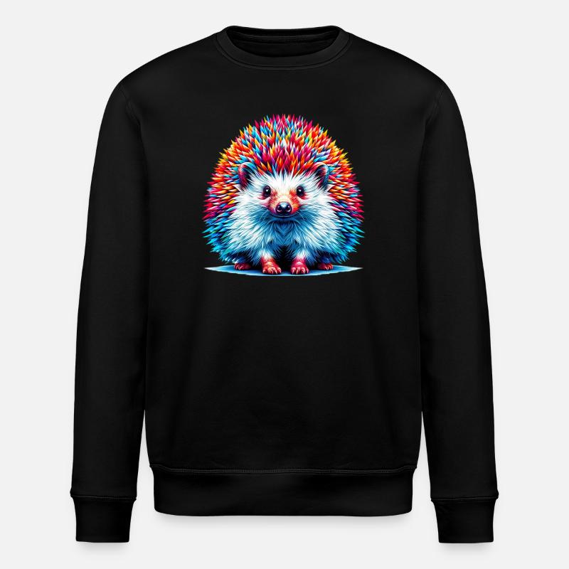 Hedgehog - Stanley/Stella ROLLER Unisex Organic Sweatshirt - black