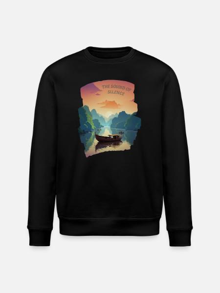 Le son du silence - Soleil couchant - Sweat bio ROLLER Stanley/Stella Unisexe - noir