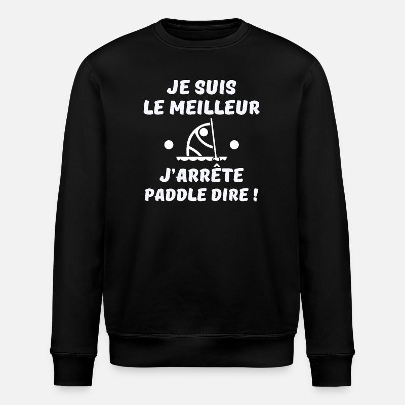 paddle, fan de paddle, pagayer - Sweat bio ROLLER Stanley/Stella Unisexe - noir