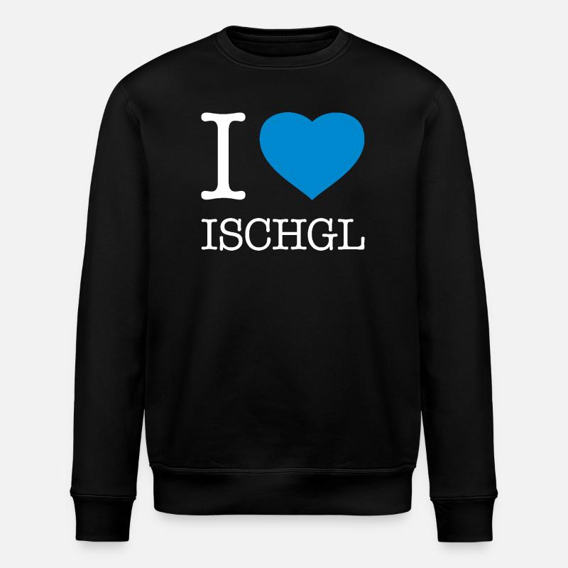 I LOVE ISCHGL - Stanley/Stella Unisex Bio-Sweatshirt ROLLER - Schwarz