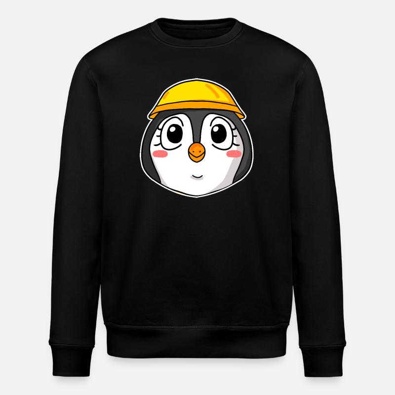 Pinguin Baustelle - Stanley/Stella Unisex Bio-Sweatshirt ROLLER - Schwarz